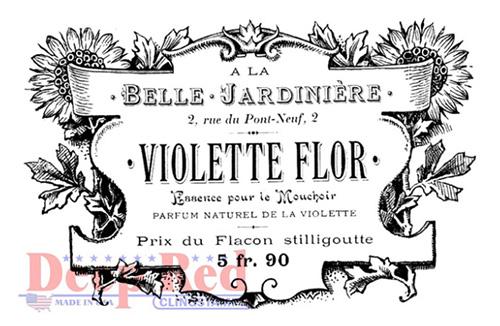 Cling Stamps - French Perfume Label