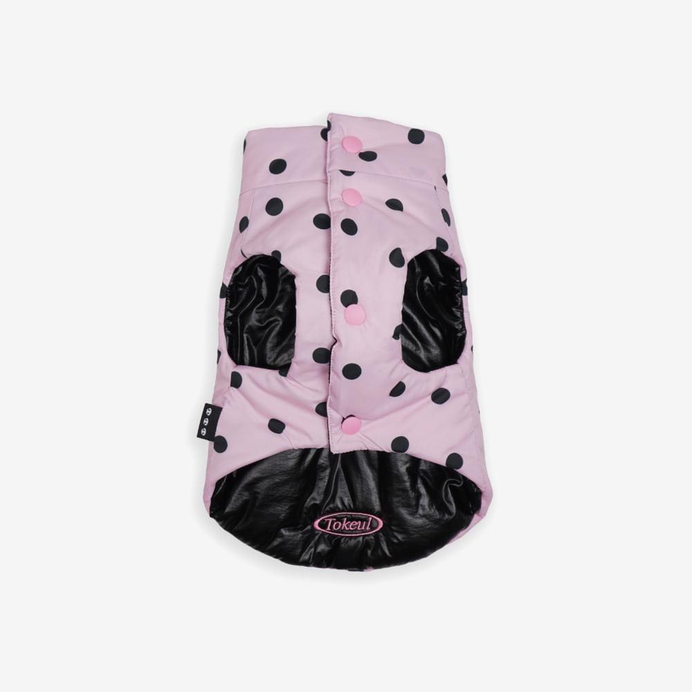 토클 REVERSIBLE PADDED VEST_PINK/BLACK