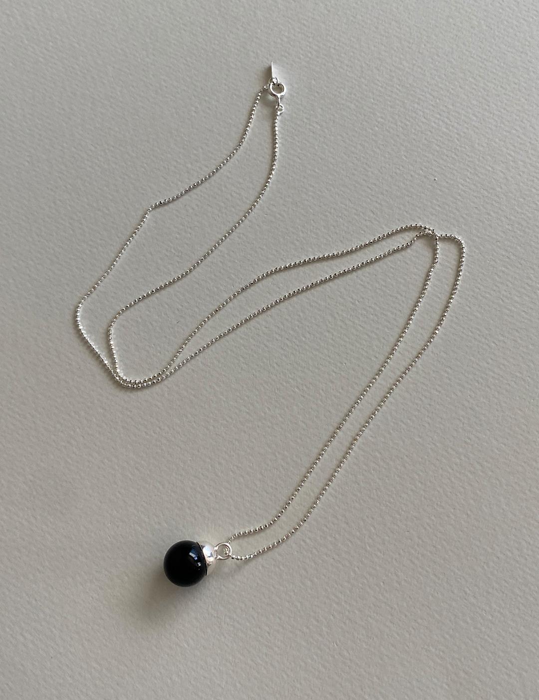 Onyx Teardrop Necklace