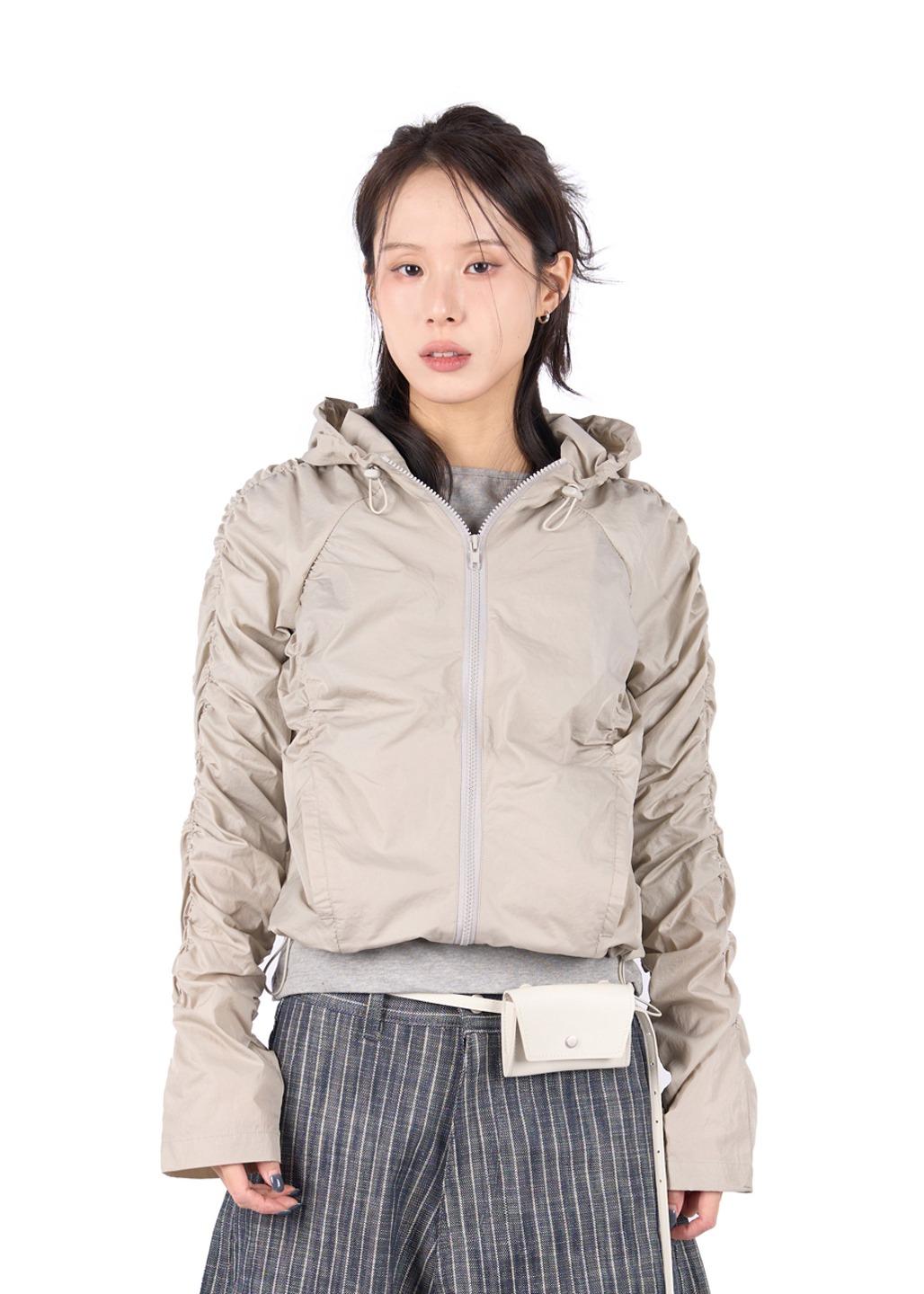 COATED SHIRRING JACKET