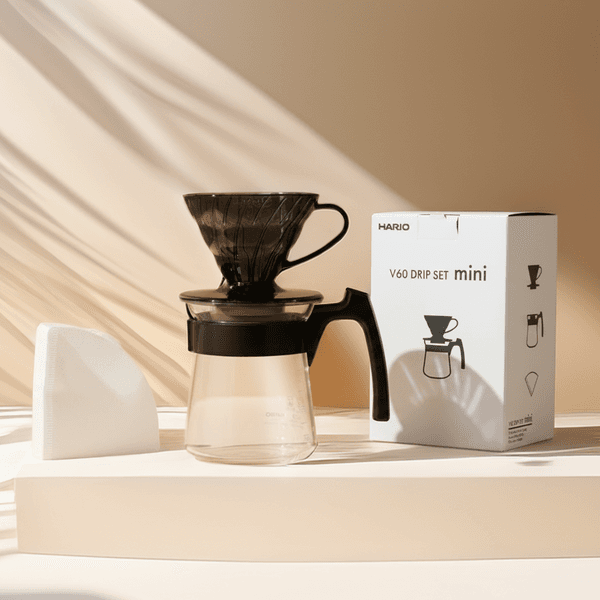 [하리오 V60 미니 핸드드립 세트] 1인용 VDPE-1618-TB-KEX (필터40매 포함)