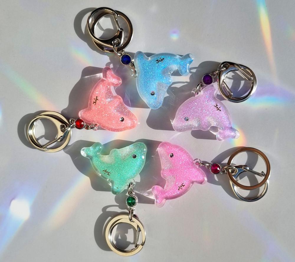 반짝반짝 제주 돌고래 열쇠고리 바다 키링 기념품 여행선물