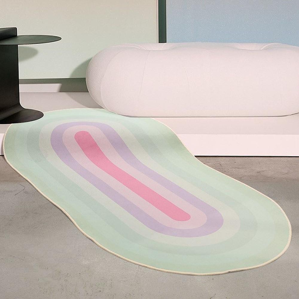 북유럽 워셔블 먼지없는 예쁜 러그 물세탁 매트 멍석 모던 거실 타원형 빈티지 단모 카페트