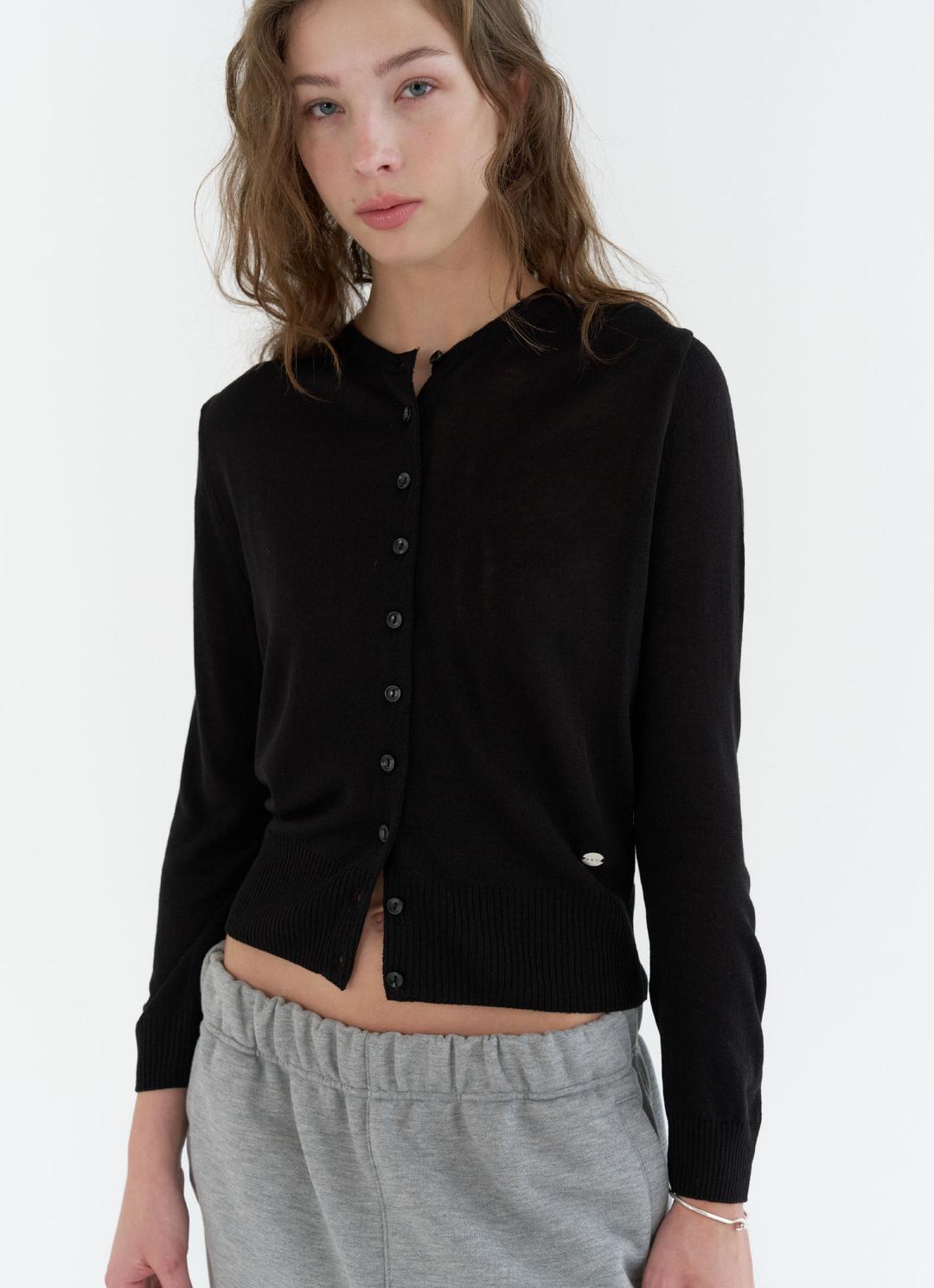 25FW SHEER CARDIGAN / BLACK