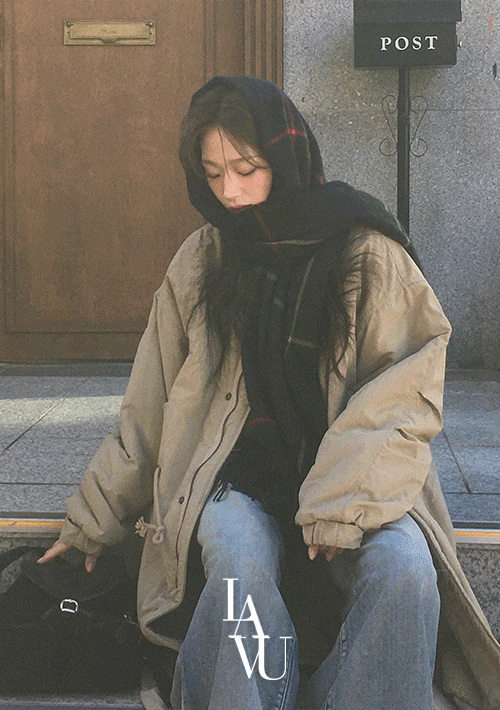 [이불아우터🔥] 매겐 양털 오버핏 롱 패딩야상 (3color)