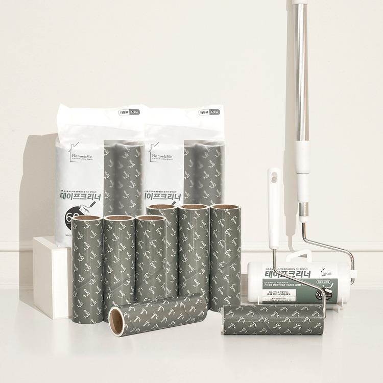 초강력 사선컷팅 돌돌이 테이프클리너 12종 (본체+리필 10개+케이스)