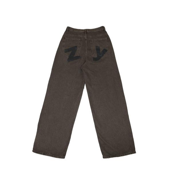 ZY LOGO DENIM PANTS ( BROWN )