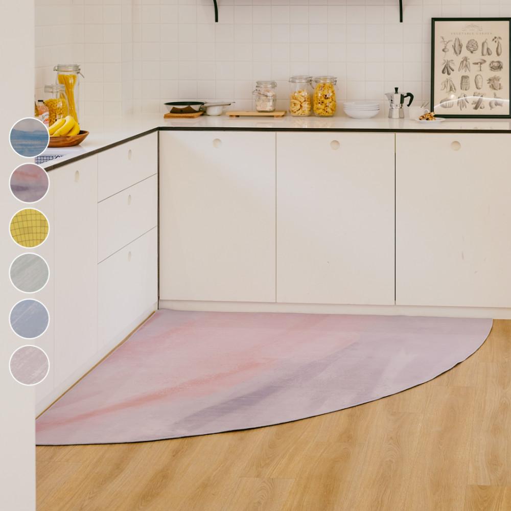 코너 러그 단모 논슬립 워셔블 코너책상 거울존 맞춤 사계절 카페트 6colors