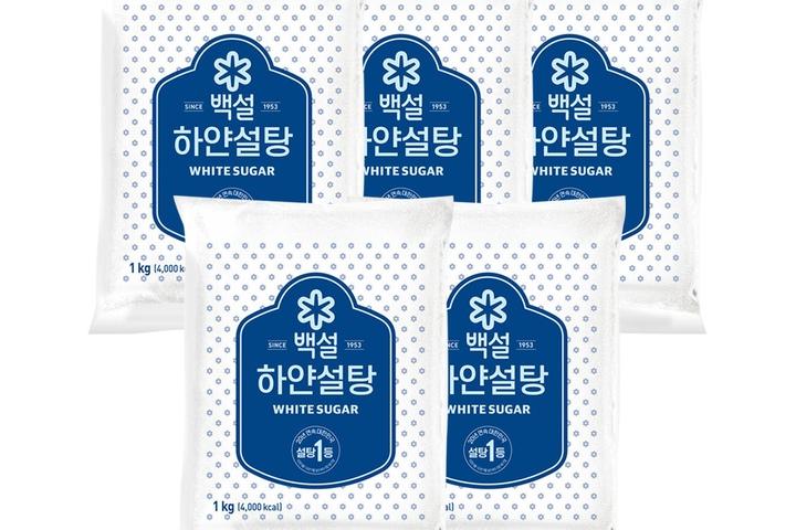 백설 하얀설탕 1kg*5개