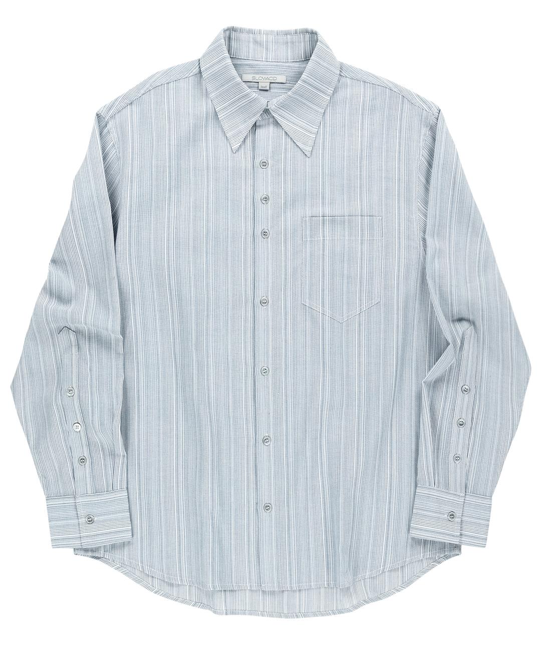 STRIPE BUTTON SHIRT [SKY BLUE]