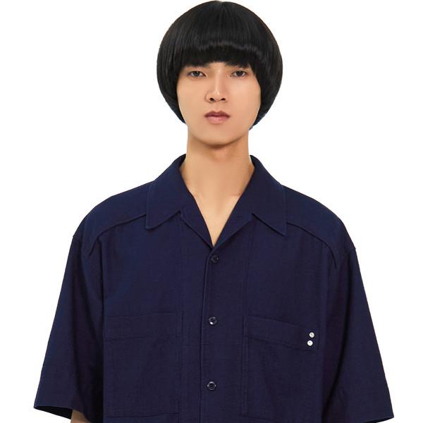 Kageyama denim piping shirts (deep blue)