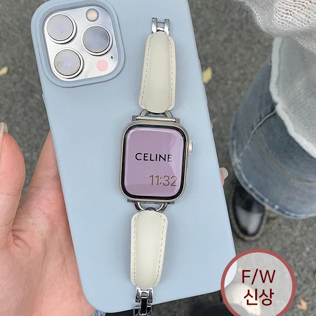 신상할인💞 클래식레더 / 애플워치 깔끔한 가죽 팔찌 스트랩