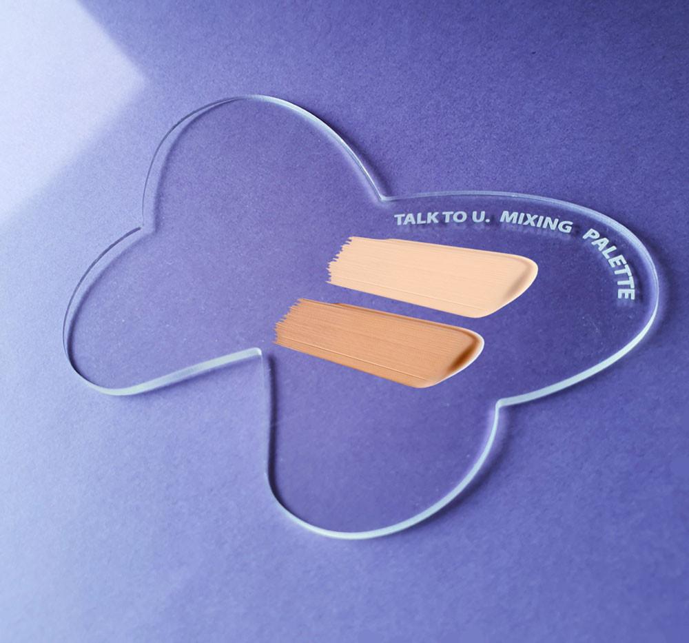 톡투유 메이크업 믹싱 팔레트 파운데이션 화장품 아크릴 믹싱 파레트