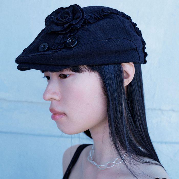 Appliqu Flat Cap [Black]