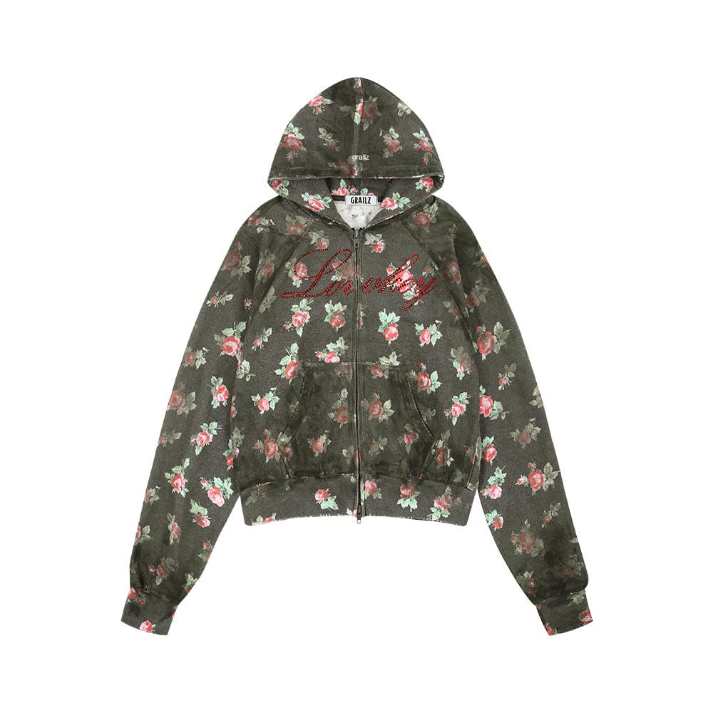 [10월 17일 예약 발송] FLOWER DIRTY ZIP HOODIE [CHARCOAL]