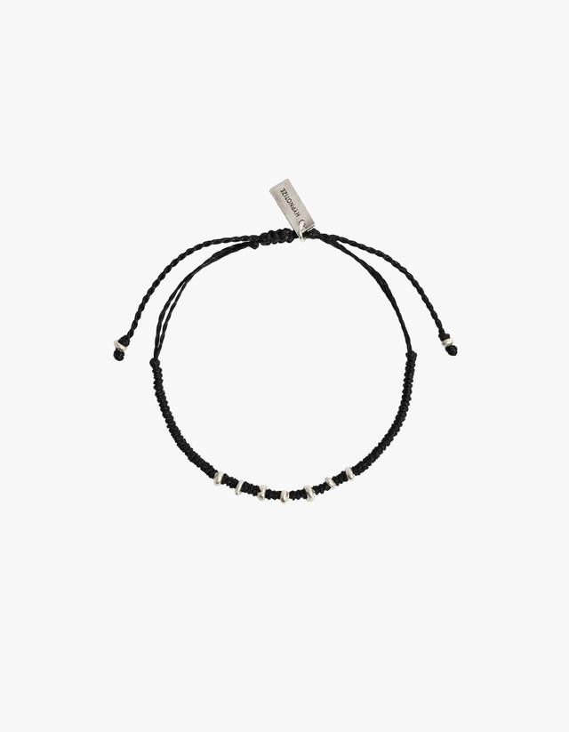 KAREN SILVER MACRAME BRACELET [BLACK/RED/LIGHT GREEN/BROWN]