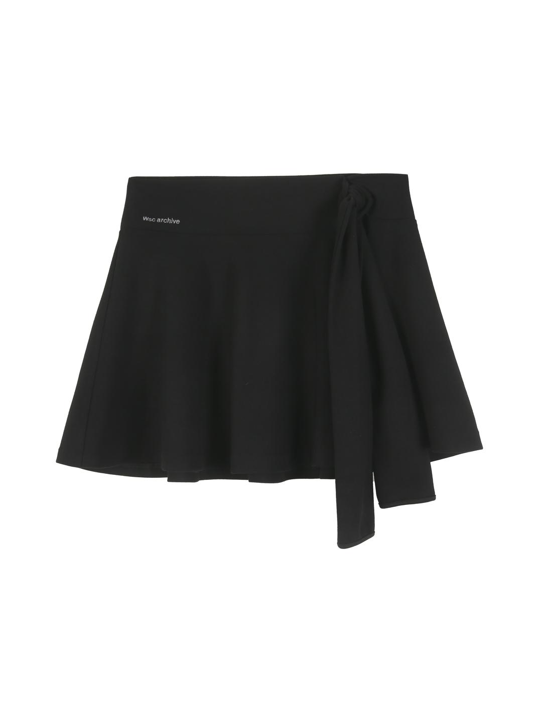 Tie flare wrap skirt 001