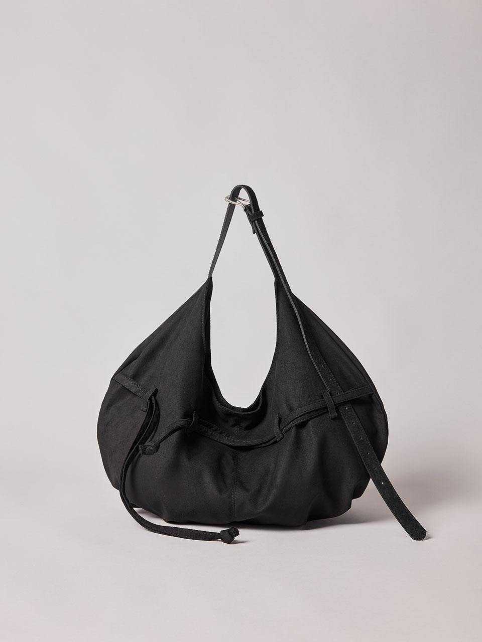 MUSHROOM HOBO BAG [SUEDE BLACK]