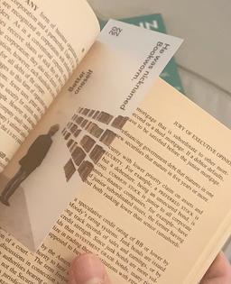 Library man bookmark