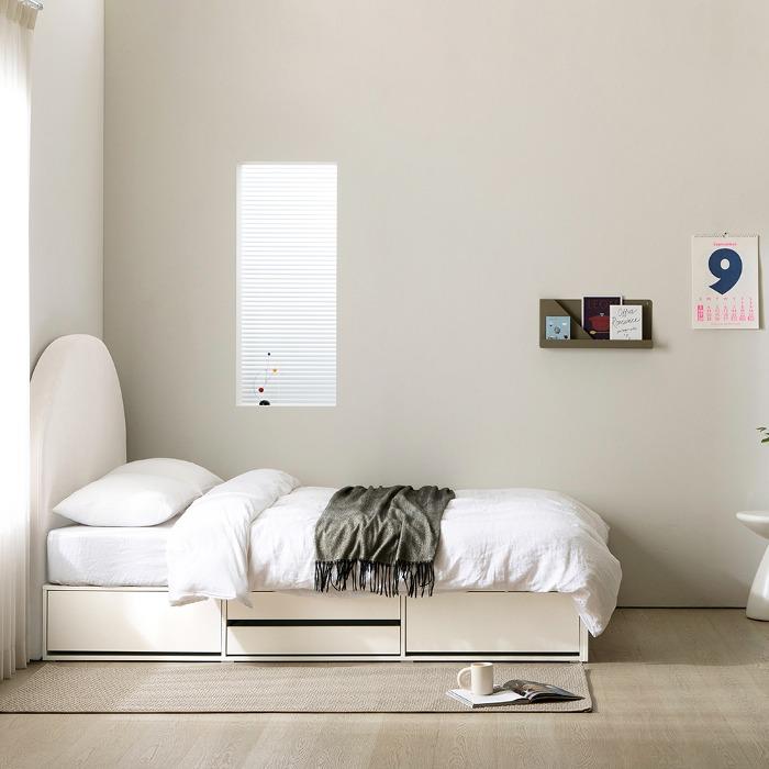 오즈 아쿠아텍스 패브릭 빅서랍4단 수납침대 SS