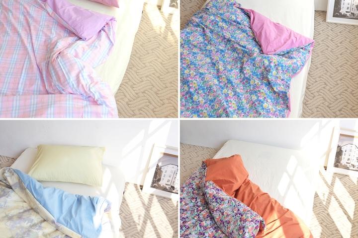 [맞춤]앞뒤가 다른 맞춤제작 양면 이불커버 56colors (MS/SS/Q/K/LK)