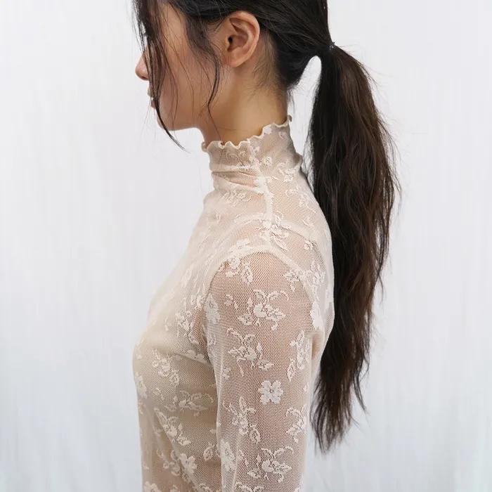 Flower Pattern French Pullover (Cream)