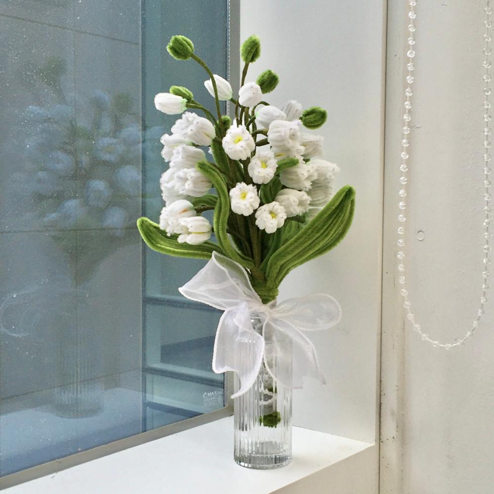 (또떠요DIY 동영상 제공) 은방울 모루 꽃다발 DIY 만들기 패키지 모루철사 공예 예쁜 부케