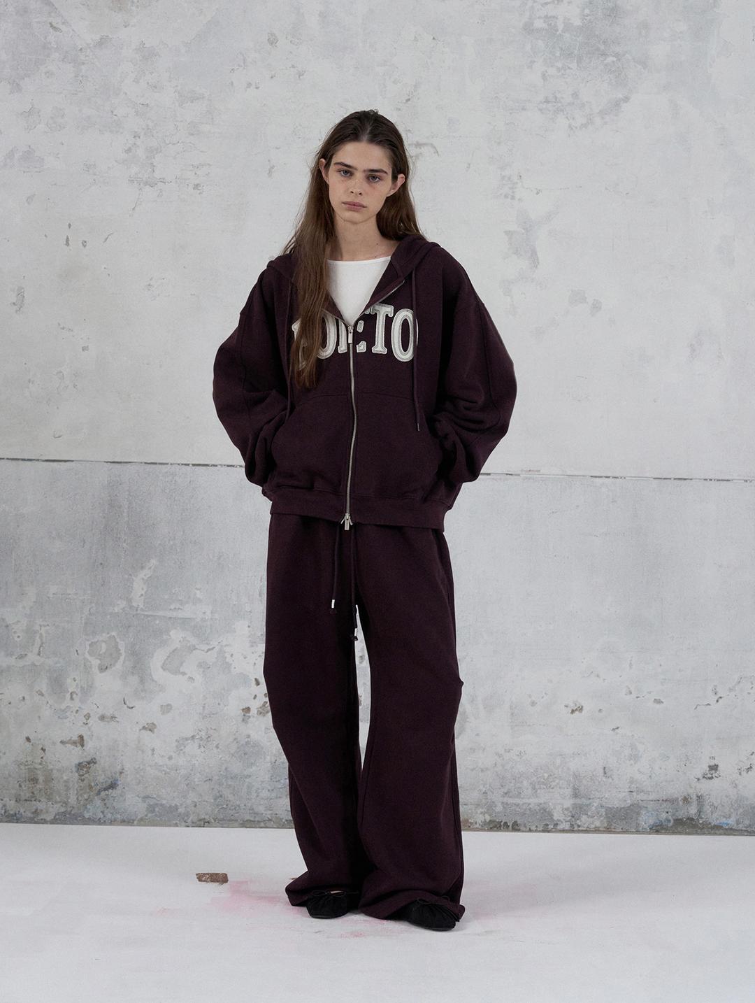 [5th] Washing day hoody zip-up - bordeaux (4주소요)