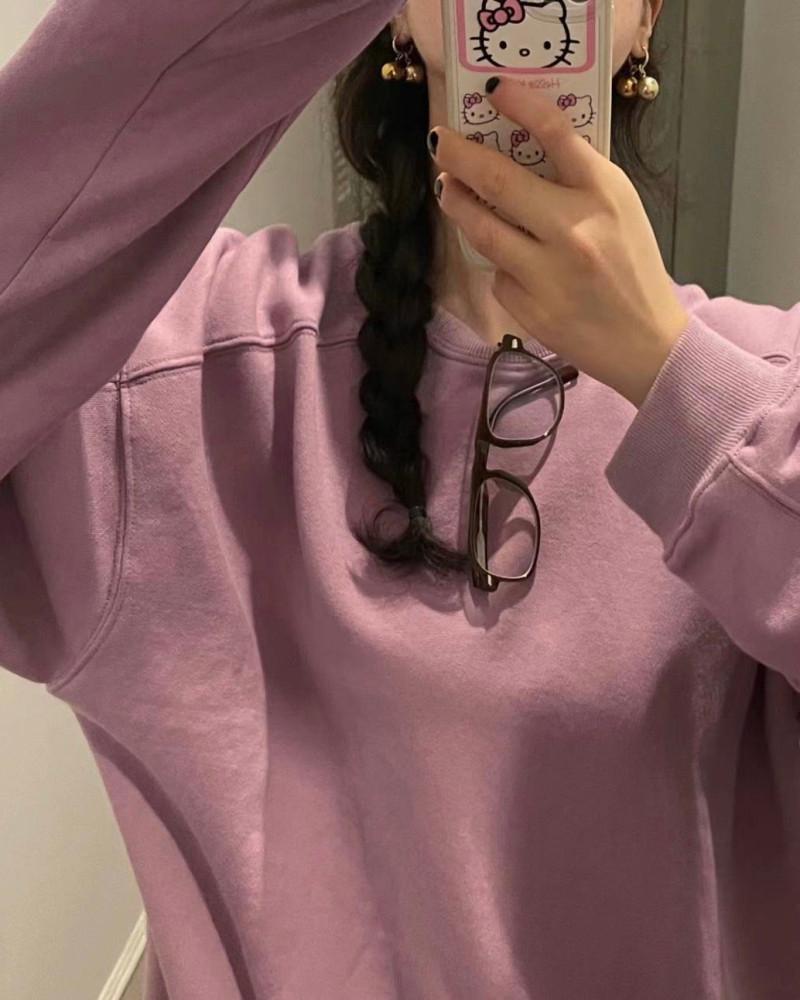 BASKET 바스켓 베이글 기본 무지 컬러 루즈핏 맨투맨 티셔츠 (3color)