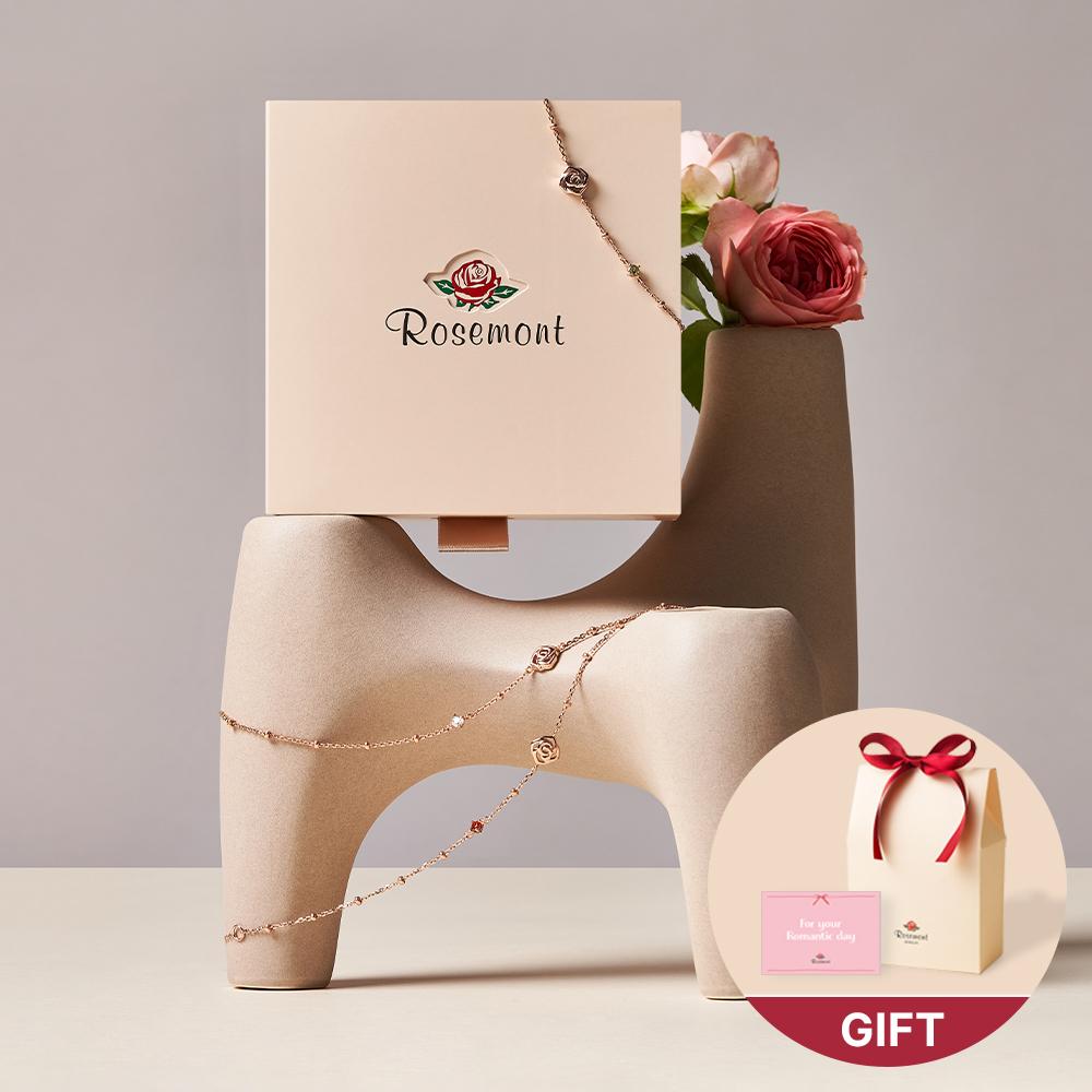 [단독][메세지카드+포장] 로즈몽 장미 탄생석 팔찌 12종 택1