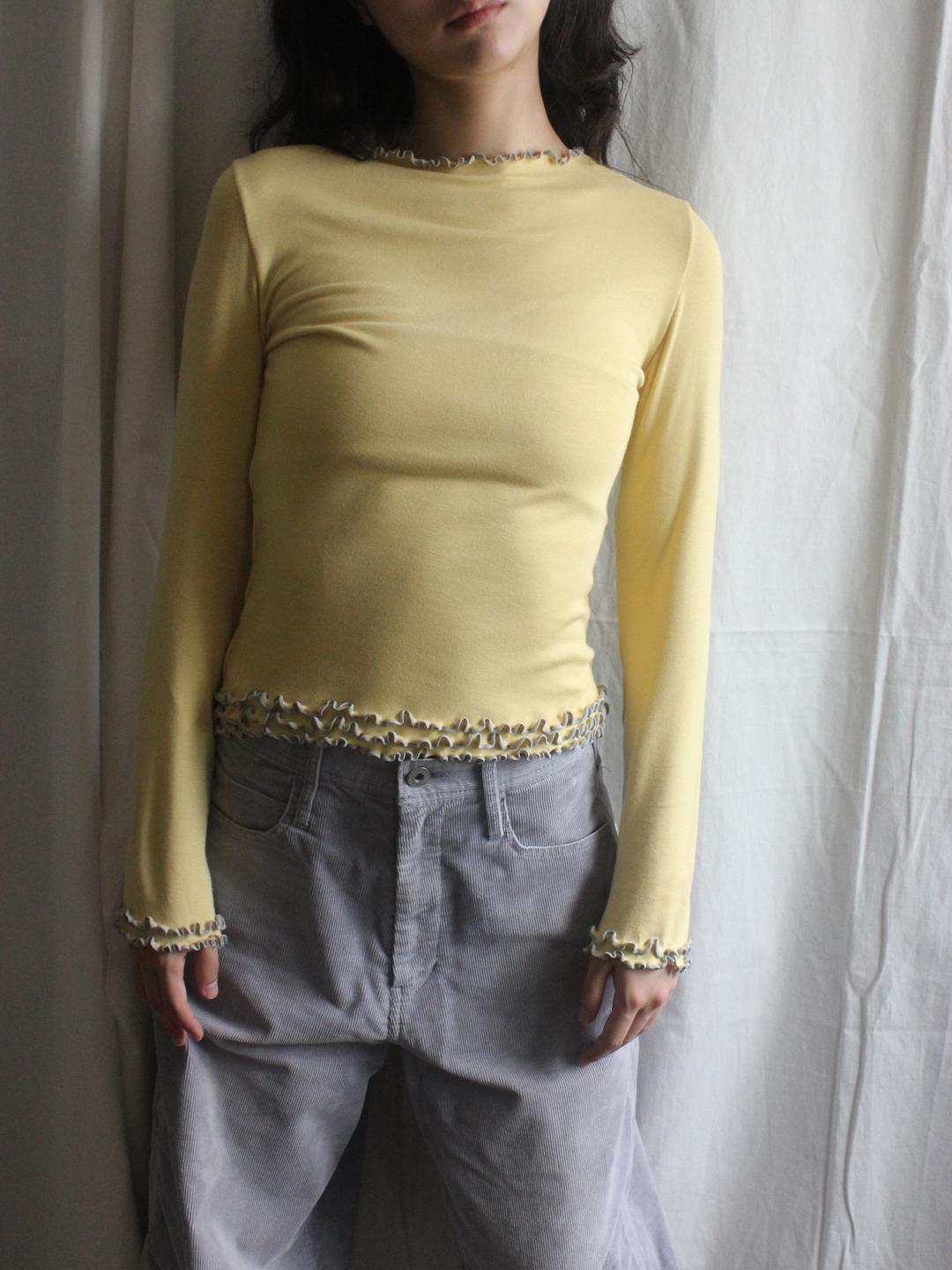 Curly Thin Knit, yellow