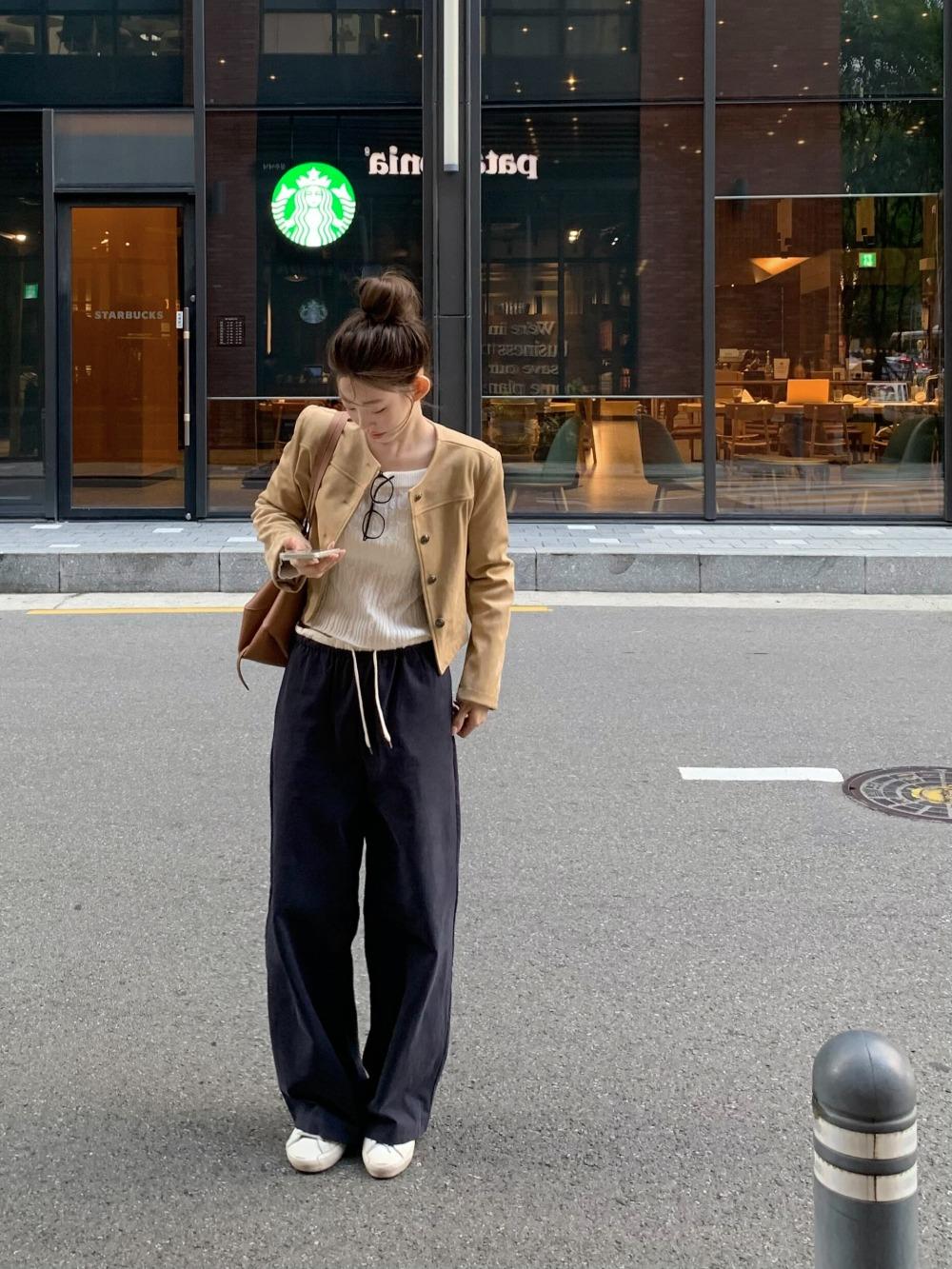 제니오 fw 어반 투톤 와이드 팬츠_네이비