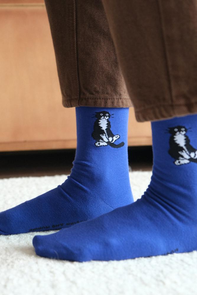 [with SOCKSTAZ] sitting mo socks - blue