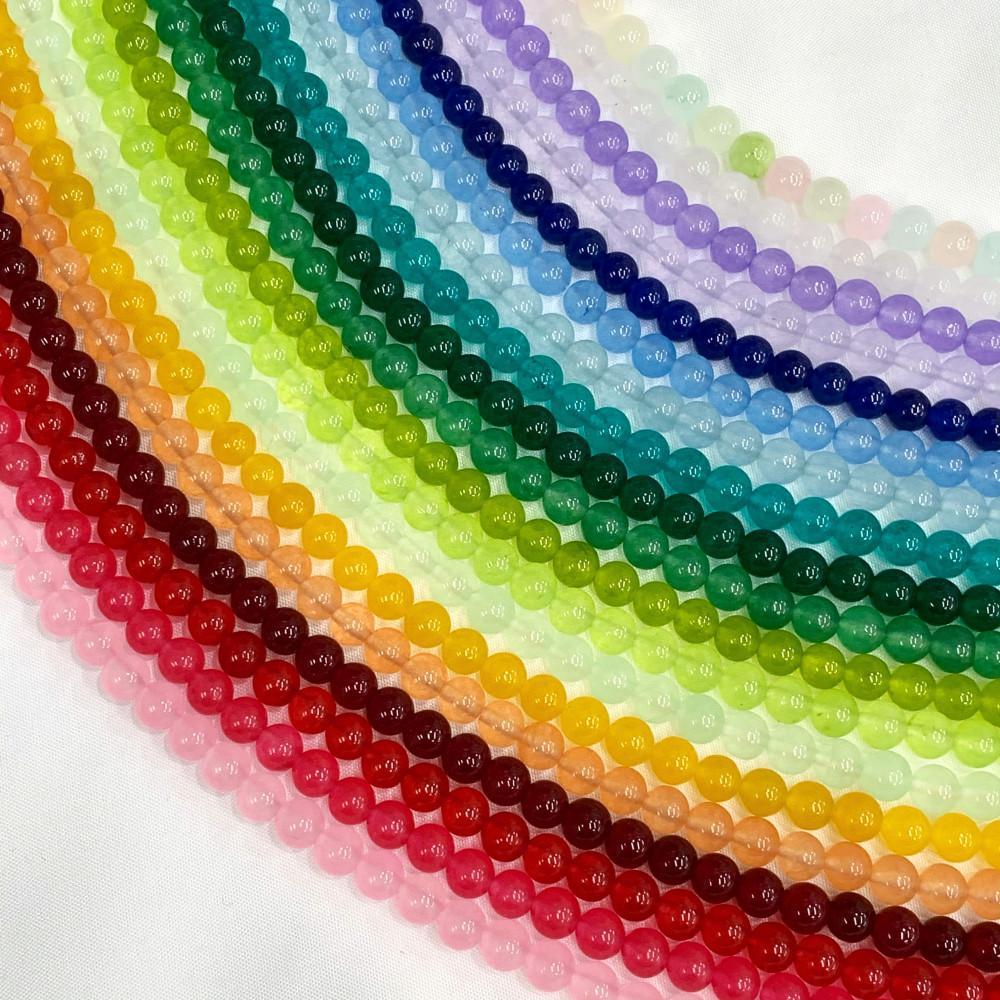 착색백옥 19가지 색상 3size 한줄 팔찌만들기 재료