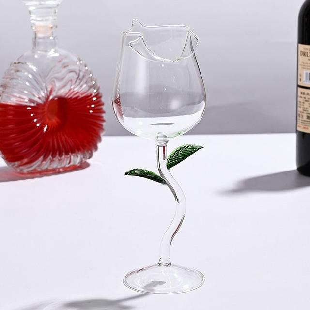 Rose Glass Goblet - Transparent