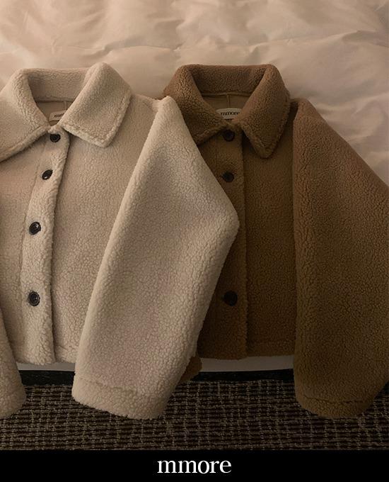 메리어라운드 [LAST ONE SALE][mmore][wool 10%] 플랫 카라 울 덤블 무스탕