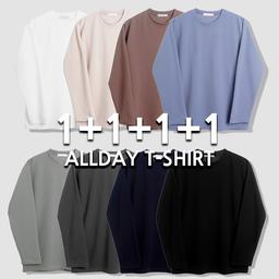 [1+1+1+1]크레이지 올데이 라운드 긴팔 티셔츠(8color)