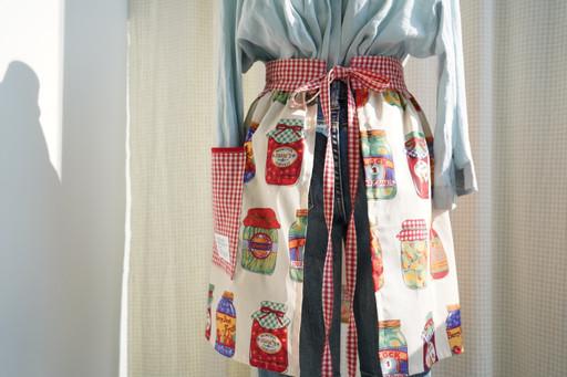 프룻 잼 보틀 짧은 허리 앞치마