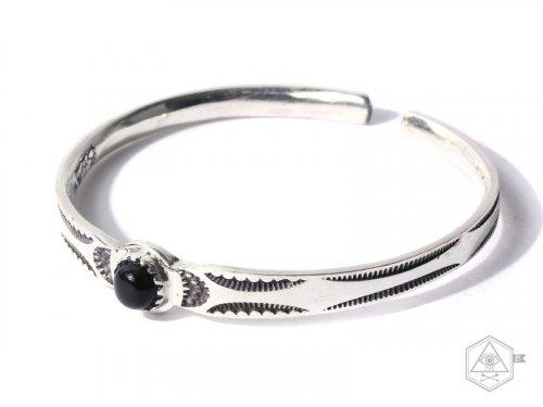 [Bs-008b ] 925 실버 원석 포인트 뱅글팔찌
