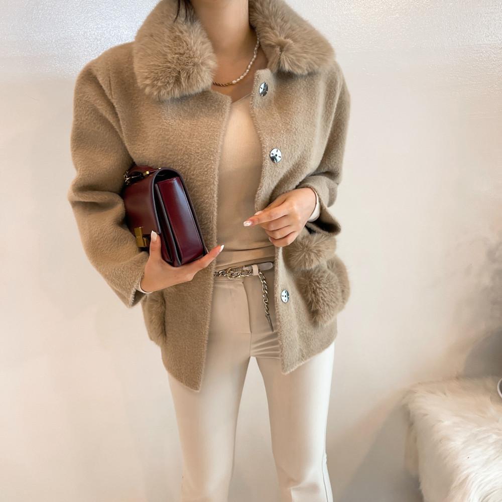 [특가]울소재 폭스포켓코트