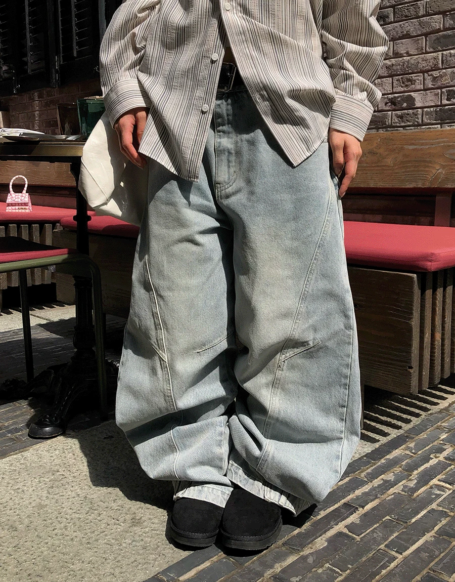 [데님버전] 오디 절개 리버스 데님 팬츠 (2color)