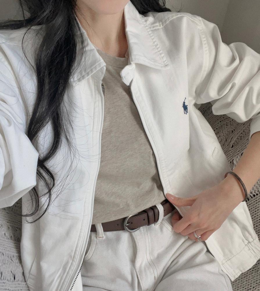 폴로랄프로렌 여성 코튼 치노 자켓 (화이트)