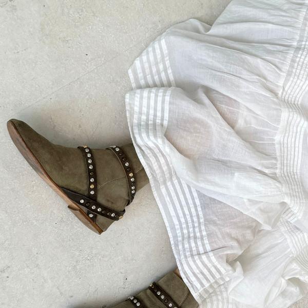 Isabel Marant Étoile Suede Studded Accents Boots