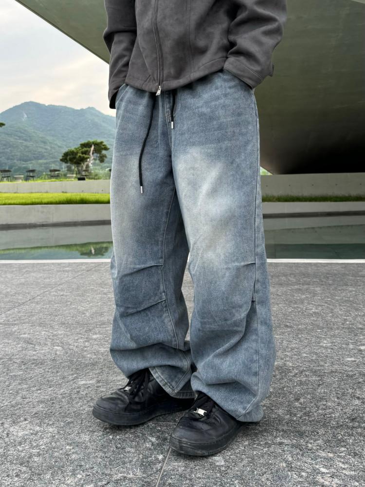 (최저가) 롤링 파라슈트 와이드 데님 팬츠 2C
