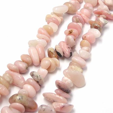 원석칩 (대) | 핑크오팔 칩 얼룩믹스 (1줄-80cm)