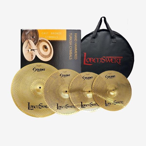 60% 조용한 소리 LobenSwert SILENT GOLD 로벤스워트 사일런트 골드 심벌세트 14H 16C 20R 전용가방 무료제공 027016