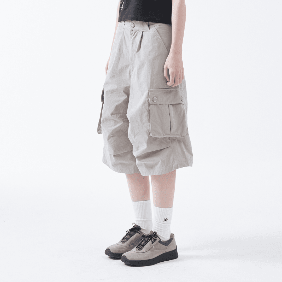TCM easy cargo half pants (grey beige)