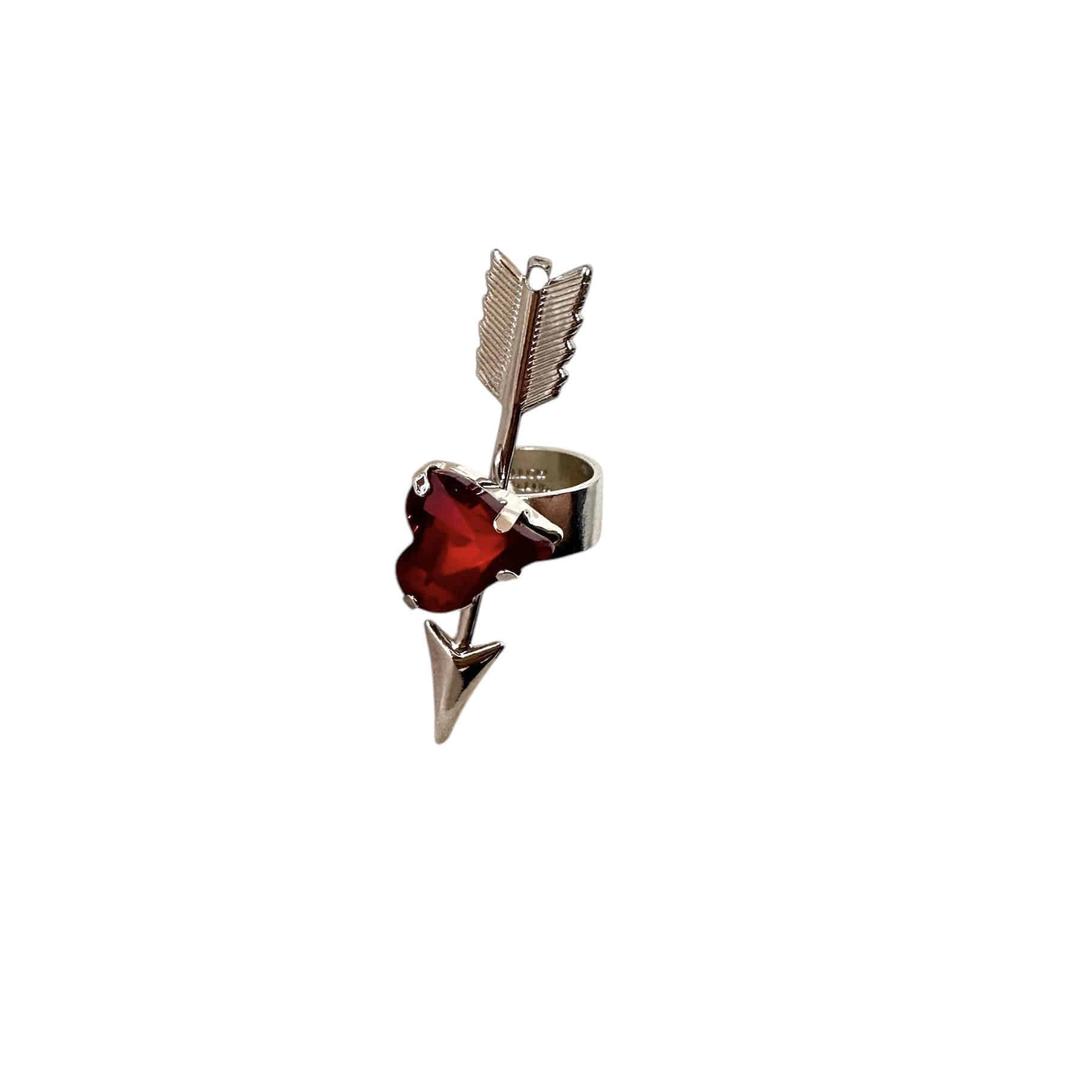 cupid heart earcuff