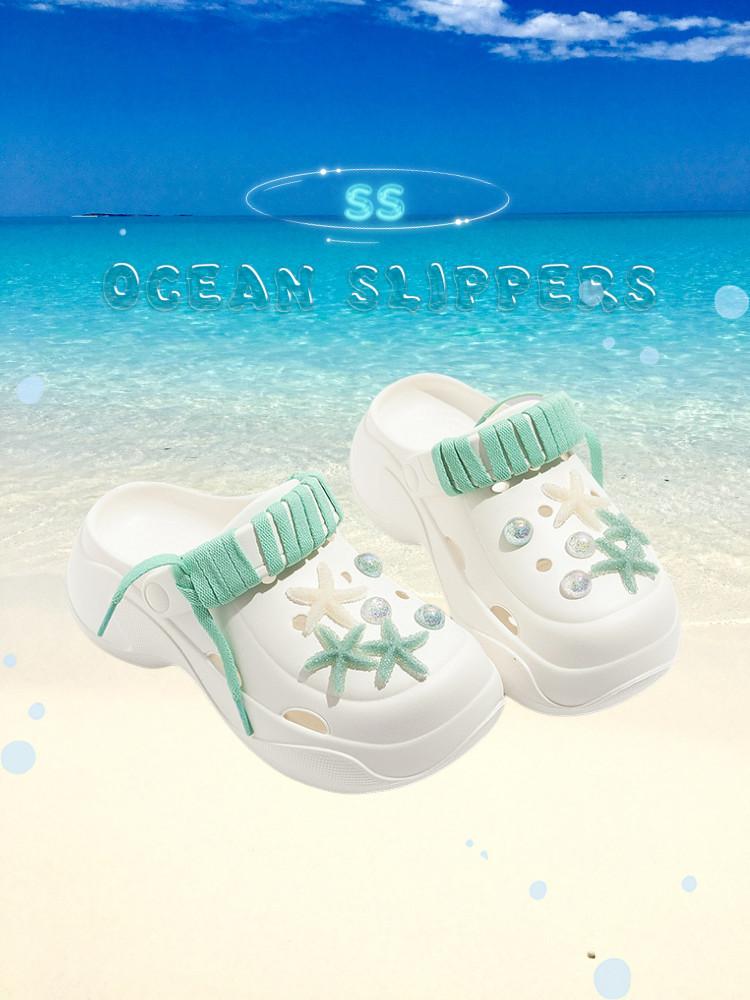 수심 Ocean Silppers 비치 오션 슬리퍼 여름 EVA 지비츠 키높이
