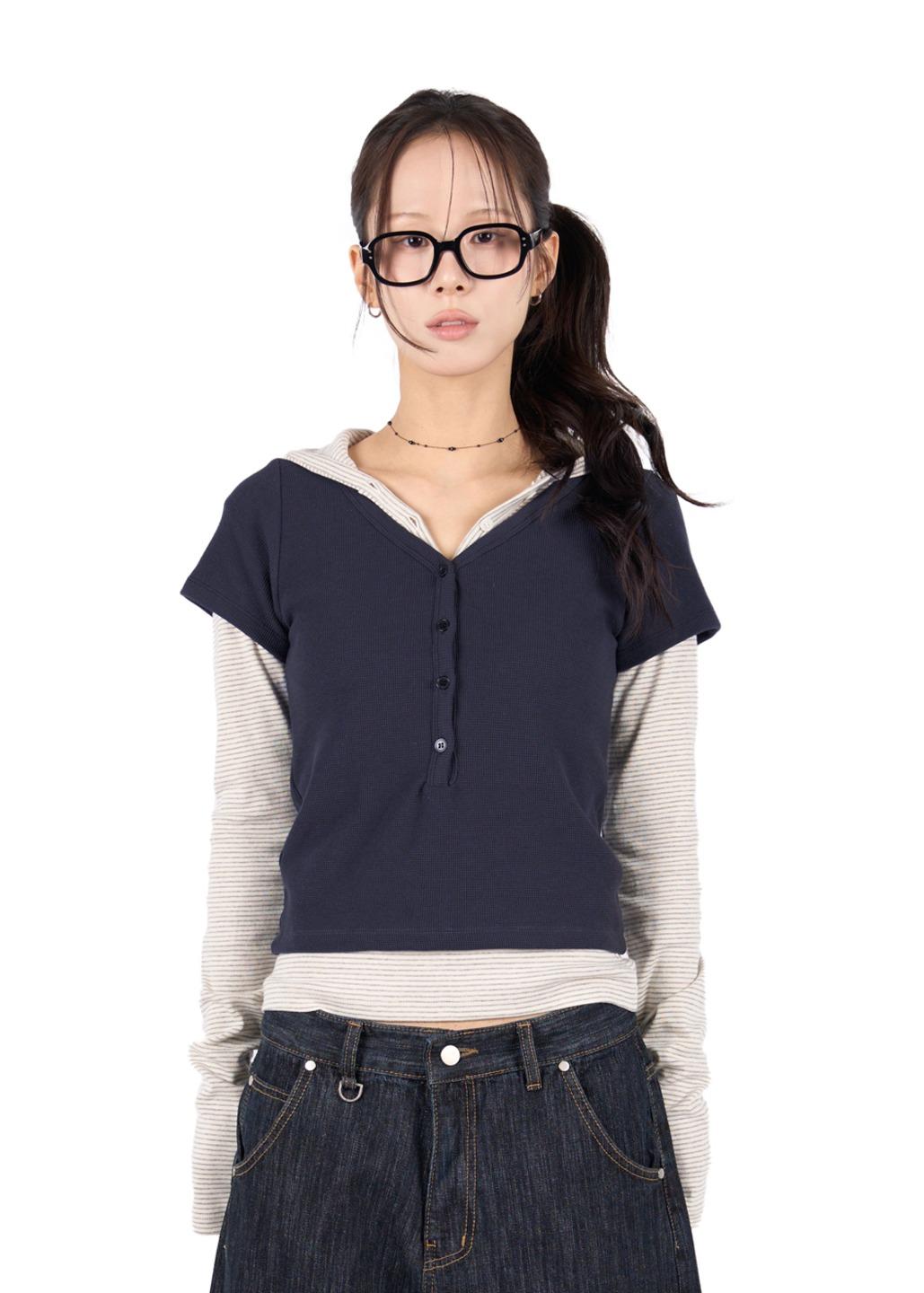 WAFFLE LAYERED LONG SLEEVE (set)